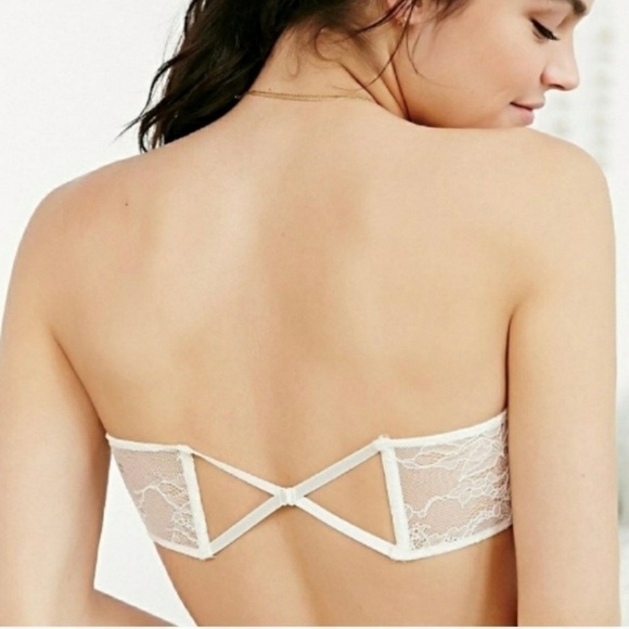 Kimchi Blue Urban Outfitters Yellow Cream Lace Bandeau S - Picture 3 of 11